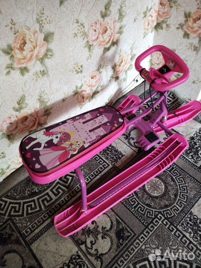 Детские зимние санки. Снегокат