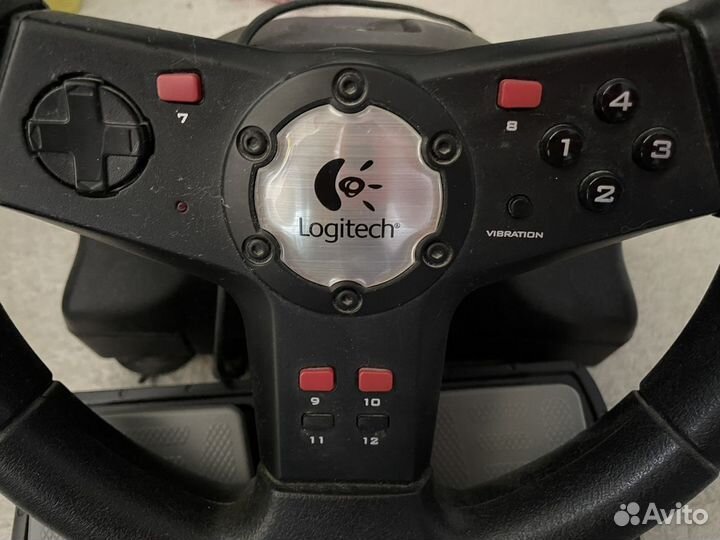 Руль logitech formula vibration с педалями