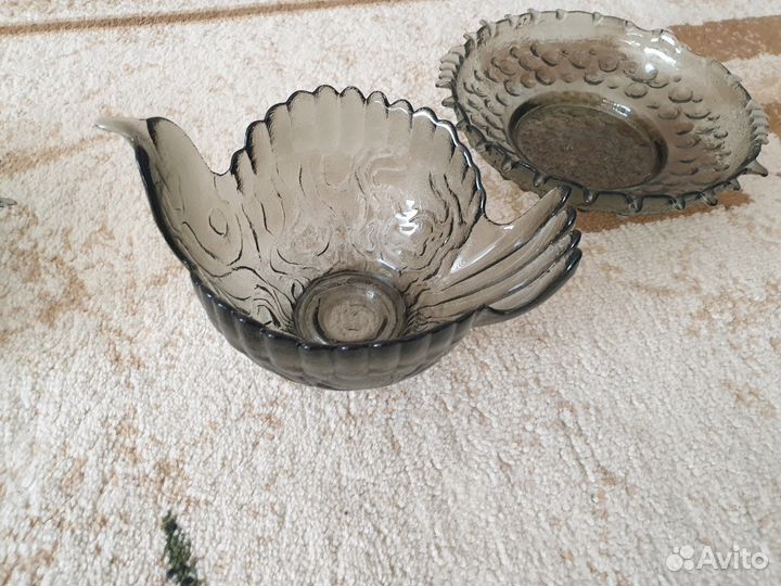 Салатик глухарь и два круглых салатника