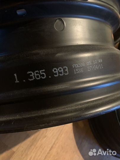 Оригинальные штампованные диски Ford R15 5*108