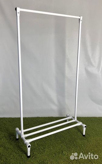 Напольная вешалка белая для верхней одежды и обуви