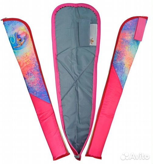 Чехол для гимнастической ленты, розовый/голубой 3