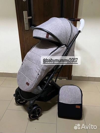 Коляска luxmom 609 беж + сумка