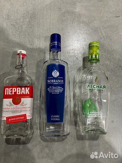 Бутылка стеклянная, водочный комплект