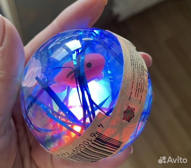 Мячи прыгуны светящиеся 6,5 см