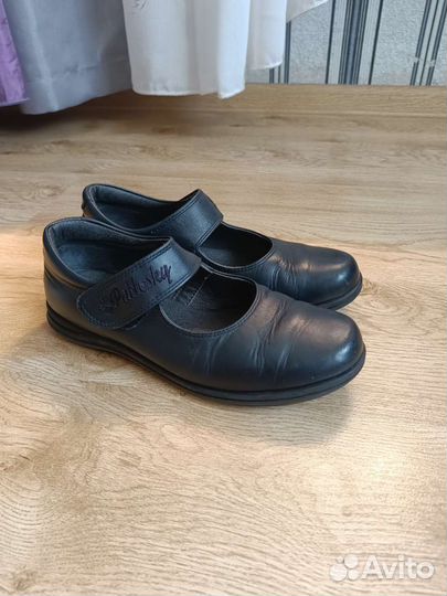 Туфли кожаные школьные для девочки 36р