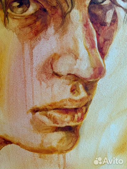 Картина маслом портрет мужчины стиль эмоции