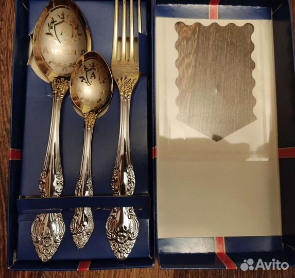 Именной набор столовых приборов тройка Александр