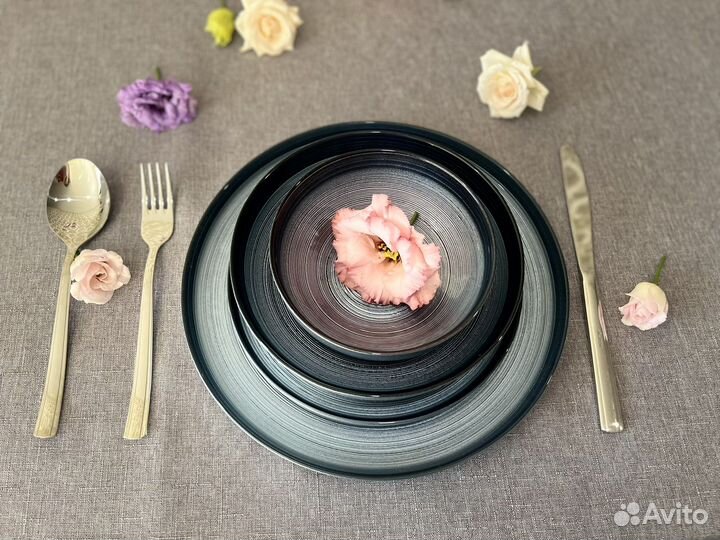 Столовый сервиз на 6 персон «Синий космо»