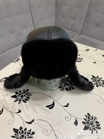 Норковая шапка мужская ушанка