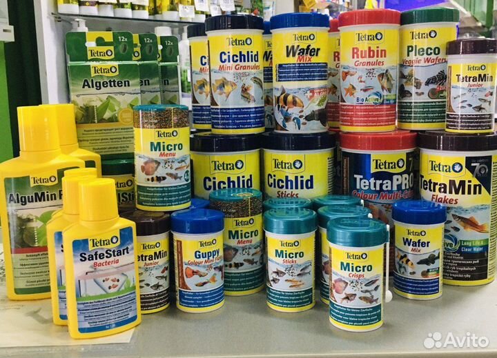 Корма для аквариумных и прудовых рыбок