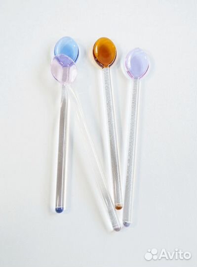 Ложка стеклянная десертная подарок