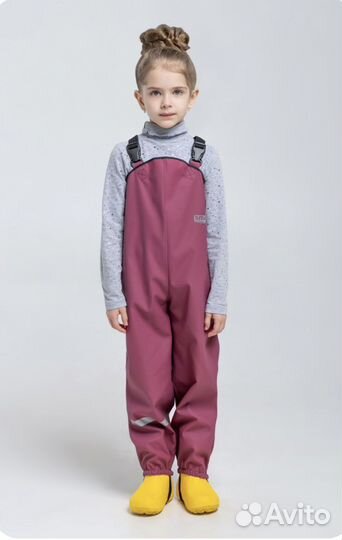 Новый Непромокаемый полукомбинезон и варежки