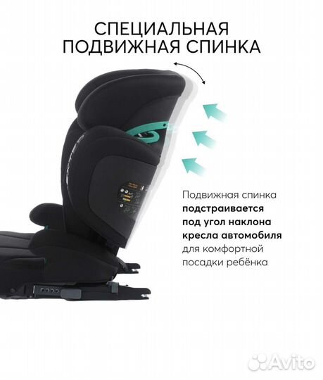 Автокресло Happy Baby с изофикс 2/3гр 15-36кг