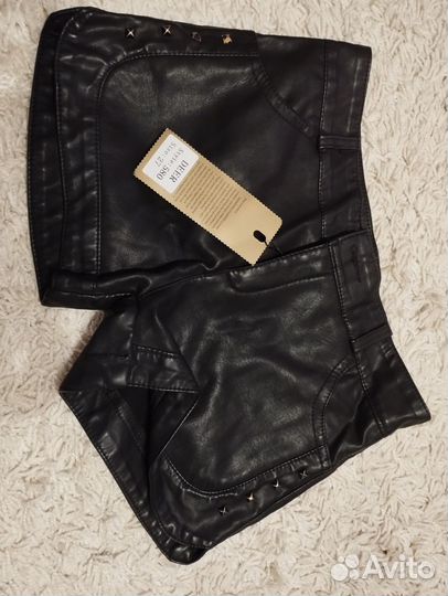 Шорты женские кожаные