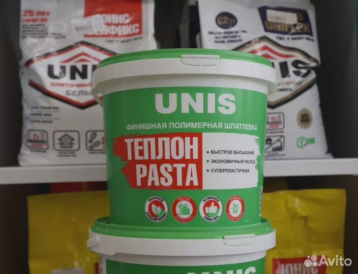 Шпаклевка unis Теплон Pasta полимерная, 5 кг