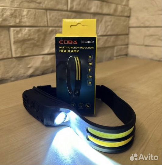 Налобный фонарик с сенсорным датчиком