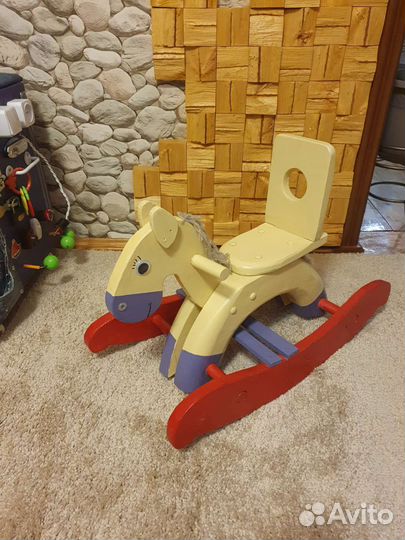 Лошадка качалка деревянная
