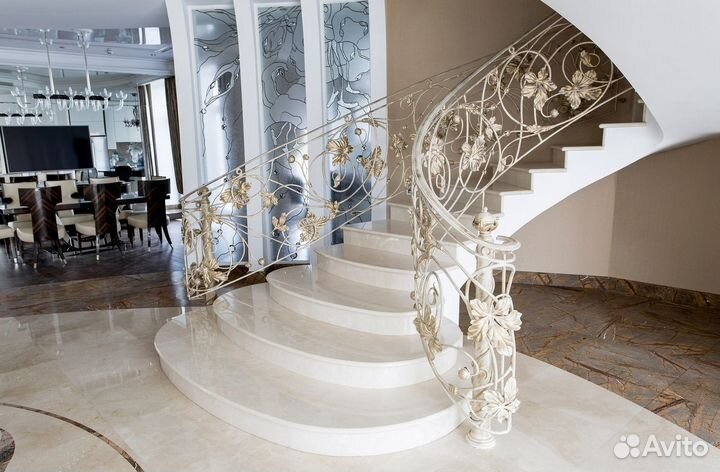 Ступени для лестницы из камня мрамор гранит кварц