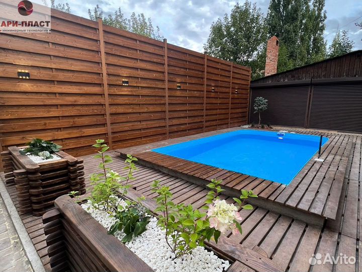 Бассейн из полипропилена размером 3х6