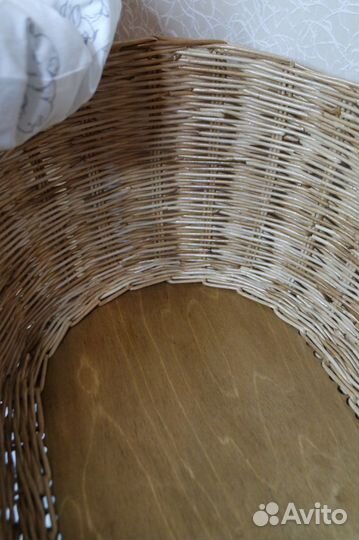 Плетеная люлька колыбель для куклы реборна