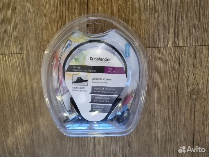 Наушники с микрофоном aura hn-320