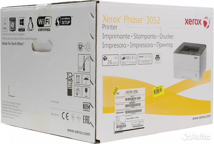 Xerox Phaser 3052 Wi-Fi лазерный принтер