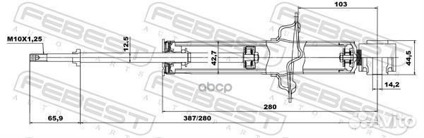 Амортизатор honda CR-V 02-06 зад.газ. 03658536R