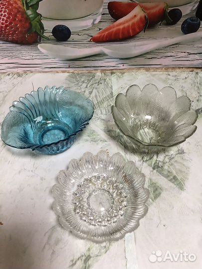 Вазы и пепельница хрусталь и стекло СССР