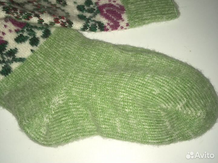 Шерстяные носки-гольфы