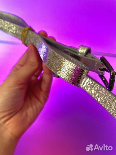 Женский ремень Terranova (серебро) 108см