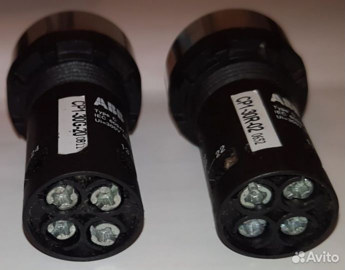 Кнопка управления плоская ABB (зелёная/красная)