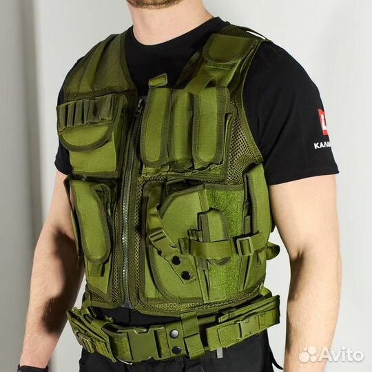 Разгрузочный жилет зеленый