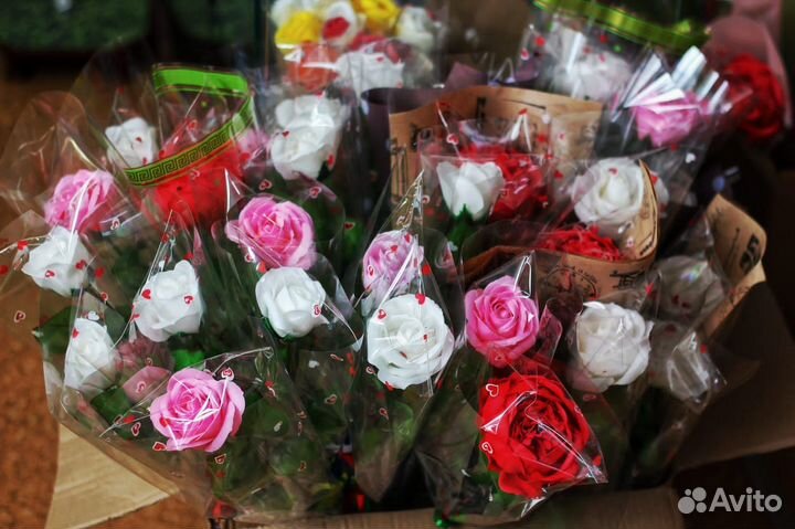 Мыльные композиции. Букеты с подсветкой и без