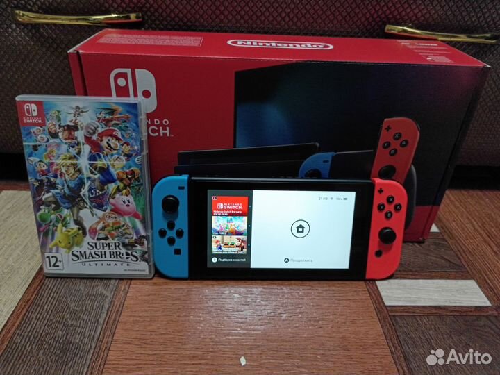 Nintendo switch с игрой Super Smach Bros. Ultimate