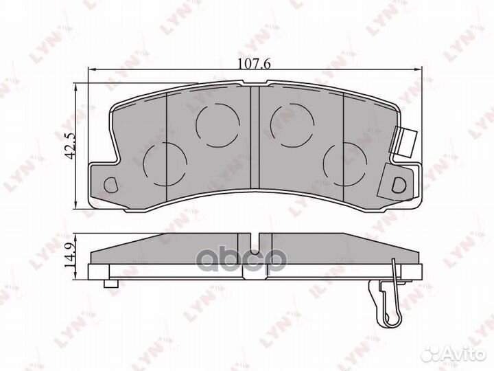 Колодки тормозные дисковые BD-7521 lynxauto