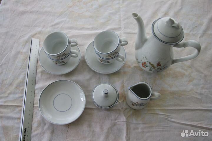 Фарфоровый детский кофейный сервиз