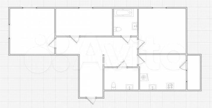 3-к. квартира, 89,6 м², 10/10 эт.