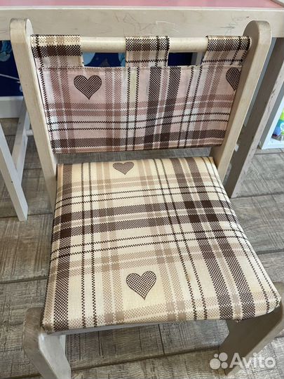 Детский стол и стул массив березы+мдф