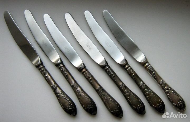 Мельхиоровые ложки вилки ножи СССР
