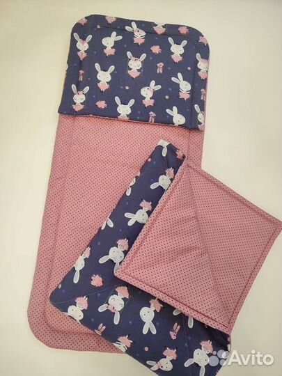 Матрасик, подушка, плед, в коляску