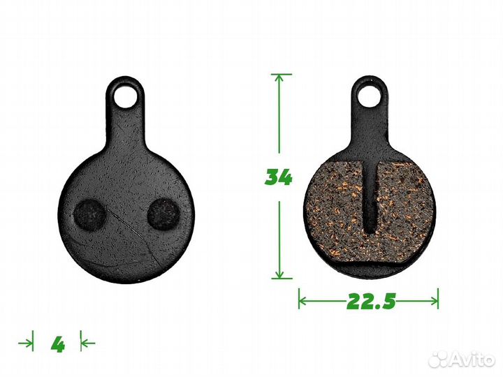 Колодки тормозные велосипедные TP-07B