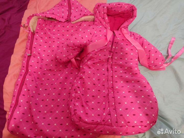 Конверт на выписку для девочки зима