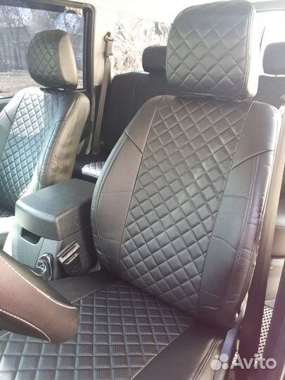 Чехлы UAZ Patriot Экокожа ромб Автопилот