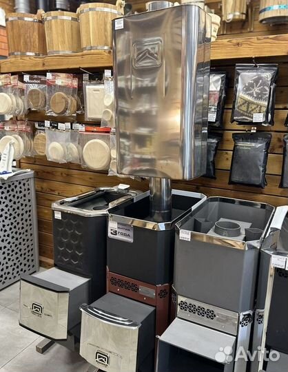 Печь для бани Русь 18Л с баком для воды