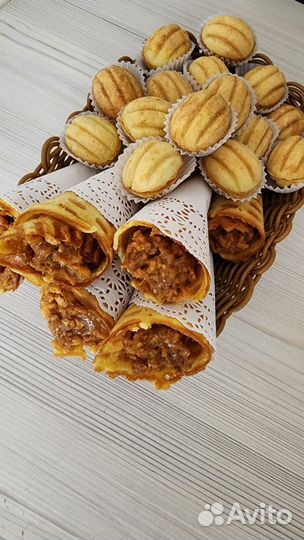 Орешки со сгущенкой Трубочки со сгущёнкой
