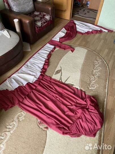 Шторы с ламбрекеном бу