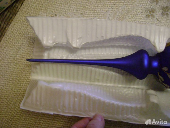 Верхушка на ёлку новая (стекло) в Колпино