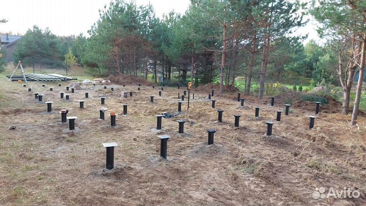 108 винтовая свая с оголовком. Монтаж. Доставка