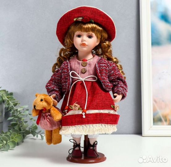 Коллекционная кукла керамика, 30 см. (Новая)